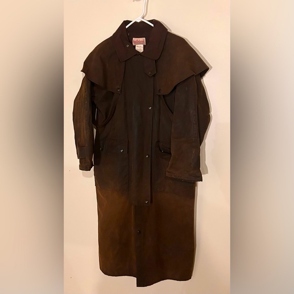 Saddlebrook Oilskin Duster Coat – Brown - Picture 1 of 14